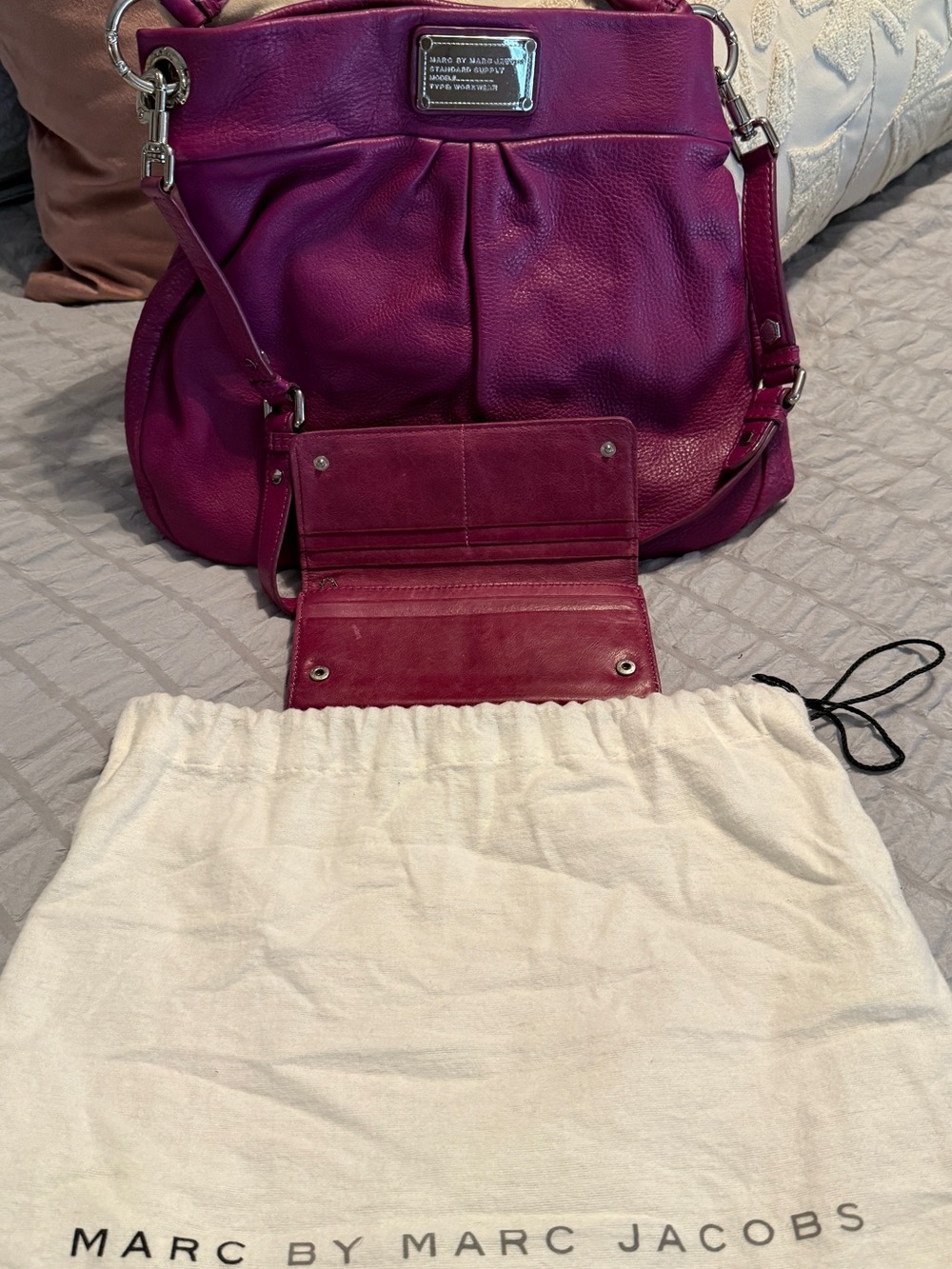 Marc by Marc Jacobs Vibrant Plum Leather Hobo